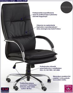 Krzesło biurowe Profeos Nobis Czarne 2