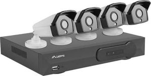 Kamera IP Lanberg Zestaw do monitoringu rejestrator 8 kanałowy + 4 kamery IP 10