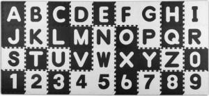 Ricokids Mata piankowa puzzle litery czar. 30x30 cm 36 szt. 3