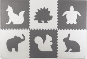 Ricokids Duża mata piankowa, puzzle, zwierzątka białe i szare 6 szt. 2