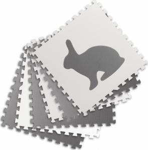 Ricokids Duża mata piankowa, puzzle, zwierzątka białe i szare 6 szt. 4