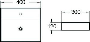Umywalka Mexen Mini nablatowa 40x30 cm biała (21094000) 3