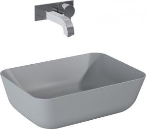 Umywalka Elita Reni nablatowa 45.5cm jasnoszara matowa 1
