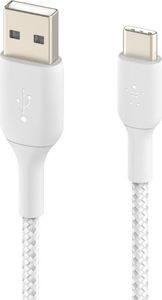 Kabel USB Belkin USB-A - USB-C 1 m Biały (CAB002bt1MWH) 3