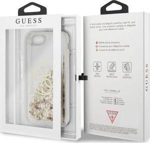 Guess Guess Liquid Glitter Circle Logo iPhone SE 2020/7/8 złoty 7