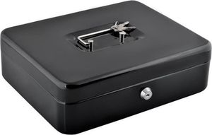 Iso Trade Kasetka sejf na pieniądze duża czarna metalowa na klucz uniwersalny 6