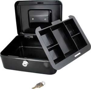 Iso Trade Kasetka metalowa na pieniądze, czarna na zamek (1524) 3