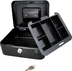 Iso Trade Kasetka metalowa na pieniądze, czarna na zamek (1524) 4