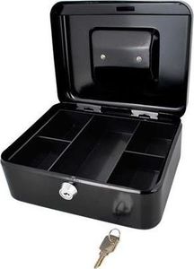 Iso Trade Kasetka metalowa na pieniądze, czarna na zamek (1524) 6