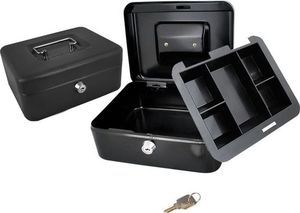 Iso Trade Kasetka metalowa na pieniądze, czarna na zamek (1524) 7