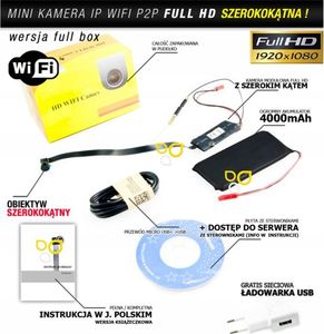 Kamera IP Luxury Ukryta mini kamera IP WiFi Android iOS Full HD 140 stopni uniwersalny 5