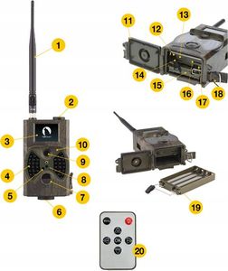 Kamera IP Luxury leśna fotopułapka LED 1080p z pilotem HC300m 7