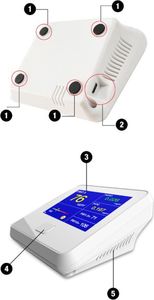 Dienmern czujnik smogu pyłomierz laserowy miernik jakości powietrza PM2.5 PM1 uniwersalny (2224) 3