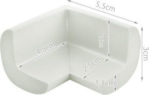 Iso Trade Zabezpieczenie narożników piankowe - 4szt (biały) uniwersalny 8