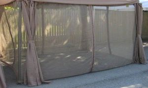 Garden4You Zestaw 4 siatek do altany Legend 300x300 cm, kremowy 1