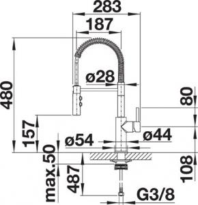 Bateria kuchenna Blanco Catris-S stojąca chrom (521476) 2