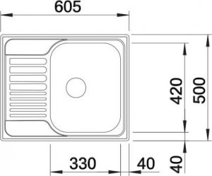 Zlewozmywak Blanco Tipo 45 S Mini stal matowa (516524) 4