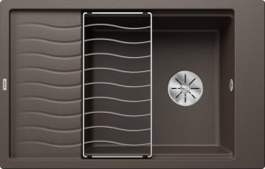 Zlewozmywak Blanco Elon XL 6 S Silgranit kawowy z korkiem InFino, kratka ociekowa (524853) 1
