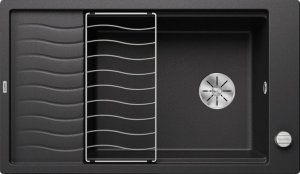 Zlewozmywak Blanco Elon XL 8 S Silgranit antracyt z korkiem automatycznym InFino, kratka ociekowa (524860) 1