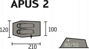 Namiot turystyczny Portal Outdoor Namiot turystyczny dla 2 osób dwu osobowy Apus 2 Portal uniwersalny 11