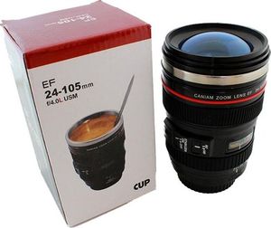 Apte Kubek termiczny obiektyw wzorowany na canon 360ml czarny 2