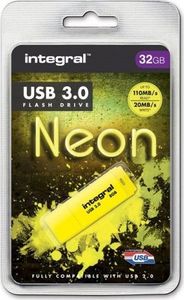 Pendrive Integral Integral Neon USB 3.0 Flash Drive - Pendrive USB 3.0 32GB (Yellow) uniwersalny 1