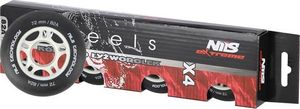 Nils Extreme PU 72x24 82A CZARNE MATOWE KÓŁKA (4 szt.) NILS EXTREME 4