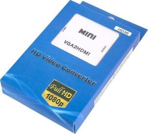 Adapter AV Apte HDMI - D-Sub (VGA) + Jack 3.5mm biały 2