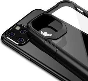 Crong Crong Hybrid Clear Cover - Zestaw etui iPhone 11 (czarny) + szkło hybrydowe 9H uniwersalny 4