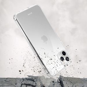 Crong Crong Crystal Shield Cover - Zestaw etui iPhone 11 Pro (przezroczysty) + szkło hybrydowe 9H uniwersalny 6