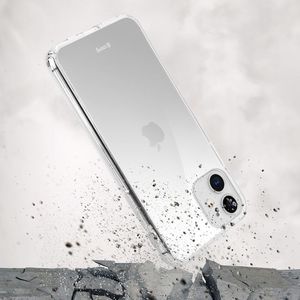 Crong Crong Crystal Shield Cover - Zestaw etui iPhone 11 (przezroczysty) + szkło hybrydowe 9H uniwersalny 6