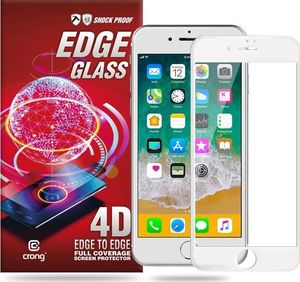Crong Crong Edge Glass 4D Full Glue - Szkło hartowane na cały ekran iPhone 8 / 7 (biała ramka) uniwersalny 1