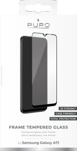 Puro PURO Frame Tempered Glass - Szkło ochronne hartowane na ekran Samsung Galaxy A71 / Samsung Galaxy Note 10 Lite (czarna ramka) uniwersalny 2