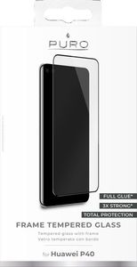Puro PURO Frame Tempered Glass - Szkło ochronne hartowane na ekran Huawei P40 (czarna ramka) uniwersalny 2