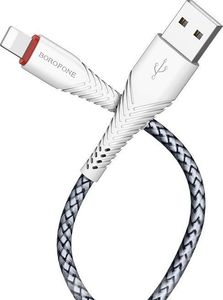 Kabel USB Borofone USB-A - Lightning 1 m Biały (43753-uniw) 1