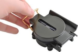 Iso Trade Aluminiowy Kompas wojskowy militarny z linijką uniwersalny 5