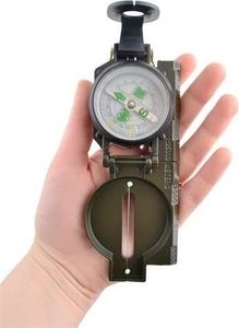 Iso Trade Aluminiowy Kompas wojskowy militarny z linijką uniwersalny 6