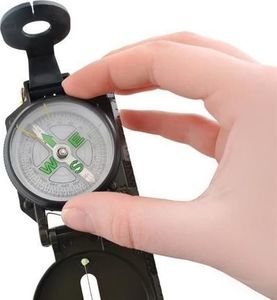 Iso Trade Aluminiowy Kompas wojskowy militarny z linijką uniwersalny 7