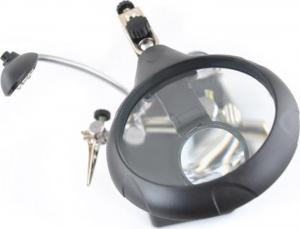 Iso Trade Uchwyt trzecia ręka z podświetleniem LED i lupą 4