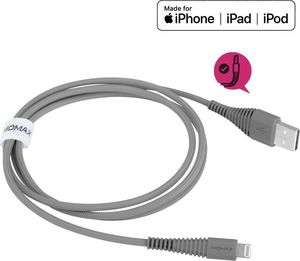 Kabel USB Momax USB-A - Lightning 1.2 m Szary (36294-uniw) 1