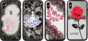 Beline Etui Lace 3D iPhone X/Xs wzór 1 (rose) uniwersalny 7