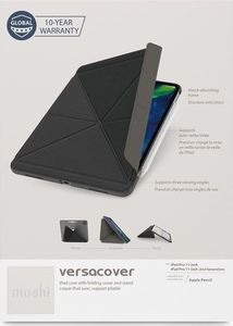 Etui na tablet Moshi Moshi VersaCover - Etui origami iPad Pro 11 (2020/2018) z ładowaniem Apple Pencil (Charcoal Black) uniwersalny 1