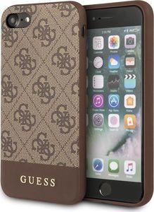 Guess Guess 4G Bottom Stripe Collection - Etui iPhone SE 2020 / 8 / 7 (brązowy) uniwersalny 1