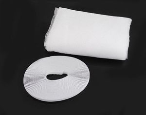 Iso Trade Moskitiera okienna na okno 150x130cm taśma rzep 5m uniwersalny 4