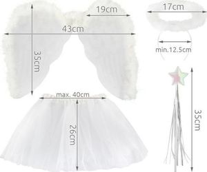 Iso Trade Strój aniołka na bal przebierańców dla dzieci 4 elementy uniwersalny 5