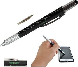 Iso Trade Długopis wielofunkcyjny śrubokręt miara poziomica schowek uniwersalny 1