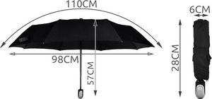Iso Trade Parasol składany rozkładany przeciwdeszczowy 110cm uniwersalny 19