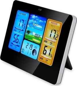 Stacja pogodowa Iso Trade Stacja pogody higrometr wyświetlacz LCD 4