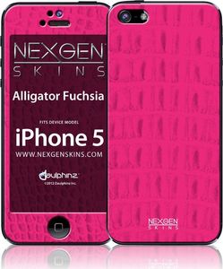 Nexgen Skins Nexgen Skins - Zestaw skórek na obudowę z efektem 3D iPhone SE (2016) / iPhone 5s / iPhone 5 (Alligator Fuchsia 3D) uniwersalny 1