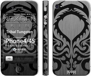 Nexgen Skins Nexgen Skins - Zestaw skórek na obudowę z efektem 3D iPhone 4 / iPhone 4S (Tribal Tungsten 3D) uniwersalny 1